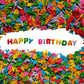 Homankit Happy Birthday Letters For Decorating Happy Birthday Alphabet Sprinkles Ice Cream Sprinkle Sugar Candy Baking Cake Cupcake Toppers Cookie Donut Dessert Decoration 2.47 Ounces (Only Contain Happy Birthday Letters )