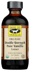 Singing Dog Organic Double Strength Pure Vanilla Extract, 4Oz