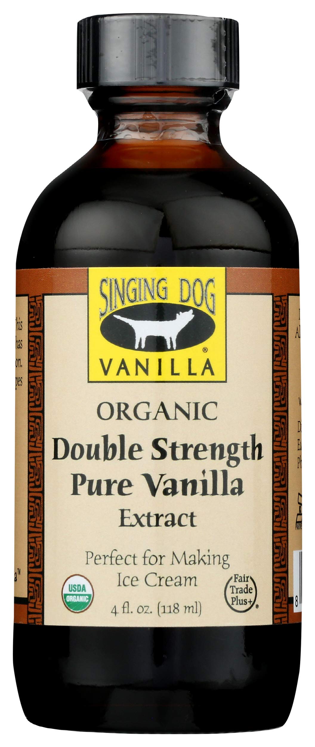 Singing Dog Organic Double Strength Pure Vanilla Extract, 4Oz