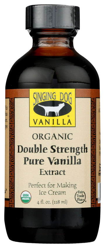Singing Dog Organic Double Strength Pure Vanilla Extract, 4Oz