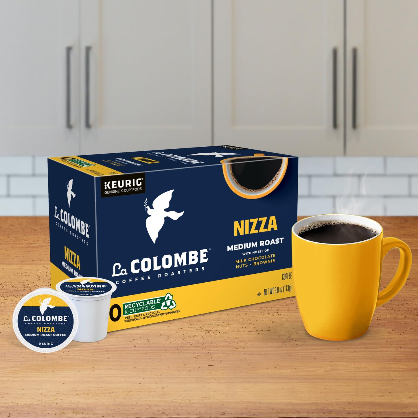 La Colombe Coffee Roasters Nizza Medium Roast Coffee, Single Serve Keurig K-Cup Pods, 10-Count Box