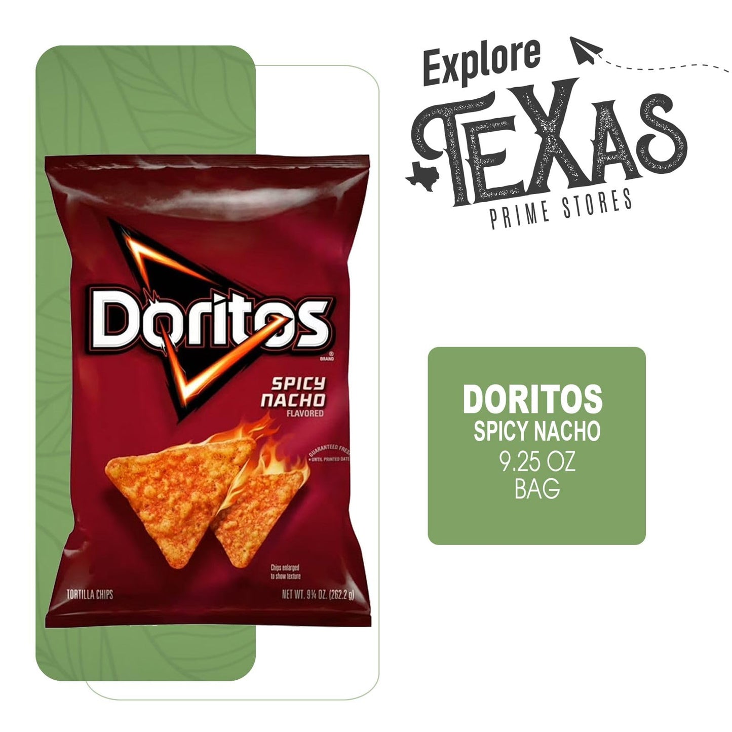 Doritos 6-Pack Of Spicy Nacho Flavored Tortilla Snack Chips 9.25 Oz Bag + 1 Freebie By Lavinia Essentials Brand
