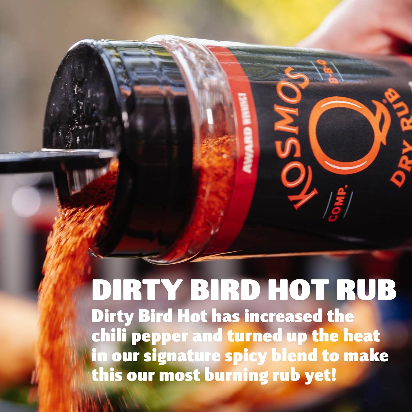 Kosmos Q BBQ Rub - Savory & Spicy Blend for Chicken, Pork, Steaks & Brisket - 11 oz Shaker Bottle