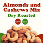 Food To Live - Dry Roasted Almonds And Cashews Mix, 2 Pounds - Unsalted Oven Roasted Nuts, Protein Rich Trail Mix, Healthy Vegan