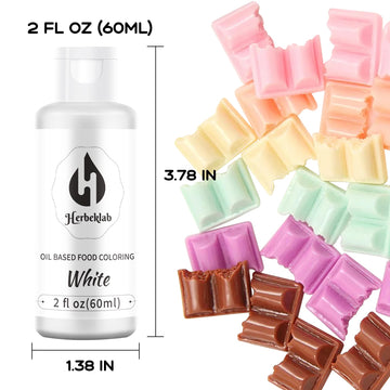 White Oil Based Food Coloring For Chocolate - 2 Fl Oz Professional Concentrated White Oil Food Dye For Melting Chocolate Candy M