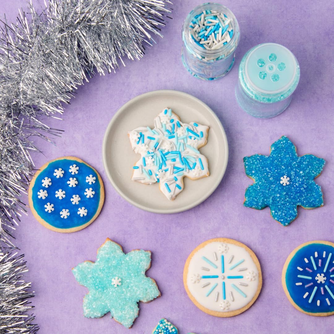Sweets Indeed Winter Sprinkle 4-Pack - 10.90 oz | Blue Sugar Crystals  Shimmer Snowflakes  Winter Jimmies & Nonpareils | Frozen-Inspired Christmas & Holiday Baking Decorations