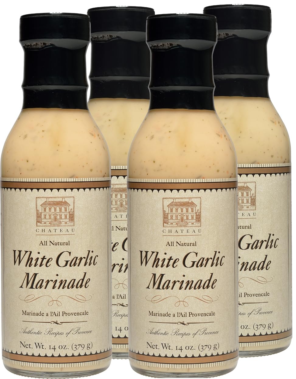 Chateau White Garlic Gluten Free Marinade, 12oz (4 Pack)