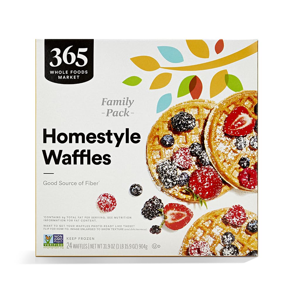 365 Everyday Value, Homestyle Waffles Family Pack, 24 ct, (Frozen)