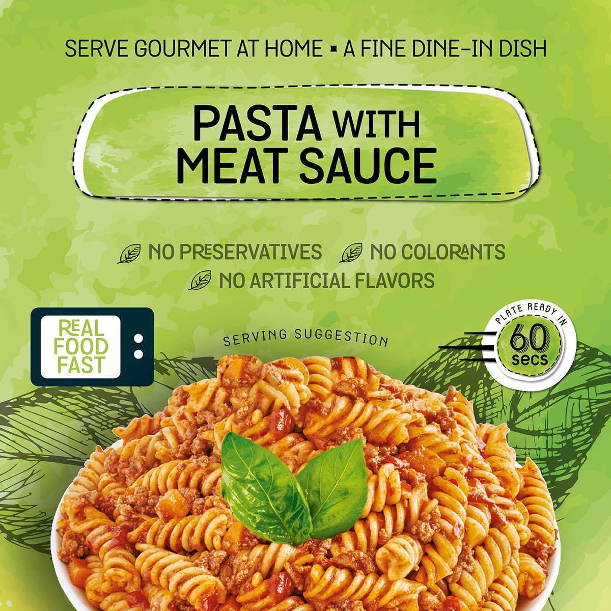 Mediterranean, Ready To Eat Pasta With Meat Sauce, No Preservatives, No Colorants, No Artificial Flavors, 8.8 Oz (Pack Of 1)