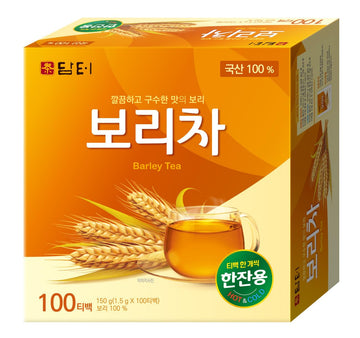 Damtuh Korean Barley Tea - Decaf, Sugar-Free, Non-Caloric, (100 Tea Bags x 1.5g)