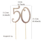 Honbay 50th Birthday Cake Topper, Sparkly Bling Alloy Crystal Rhinestones, Gold