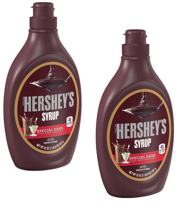 HERSHEYS Special Dark Syrup - Delicious Chocolate Syrup - Pack of 2 - 11 Fl Oz Each