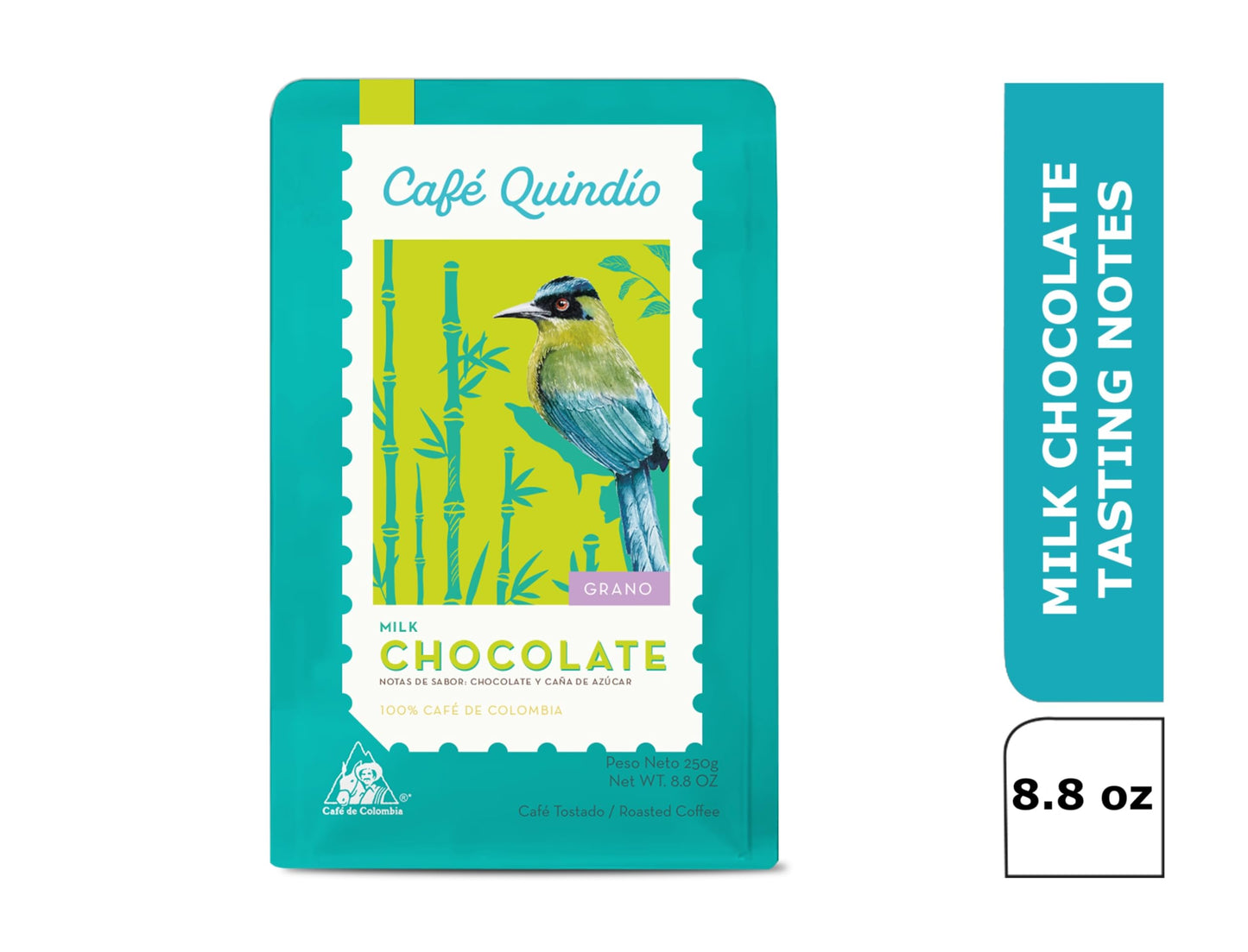 Cafe Quindio Specialty Harvest - Medium Roast 100% Colombian Excelso Whole Bean Arabica Coffee With Natural Milk Chocolate Tasti