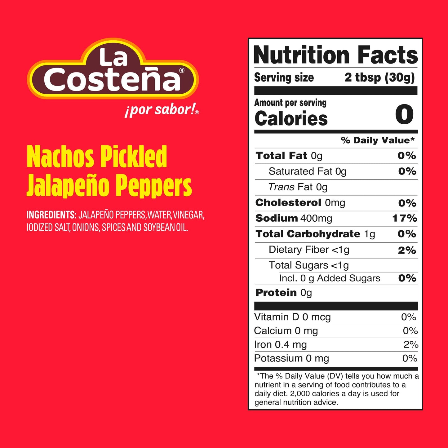 La Costeña Nacho Sliced Jalapeño Peppers, 12 oz (Pack of 4), Model 40511