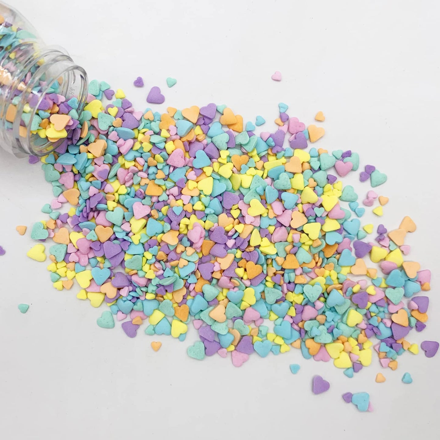 Valentines Sprinkles Edible Multicolor Hearts Sprinkles Purple and Yellow Mixed Cupcake Cake Decoration Cake Cookie IceCream Don
