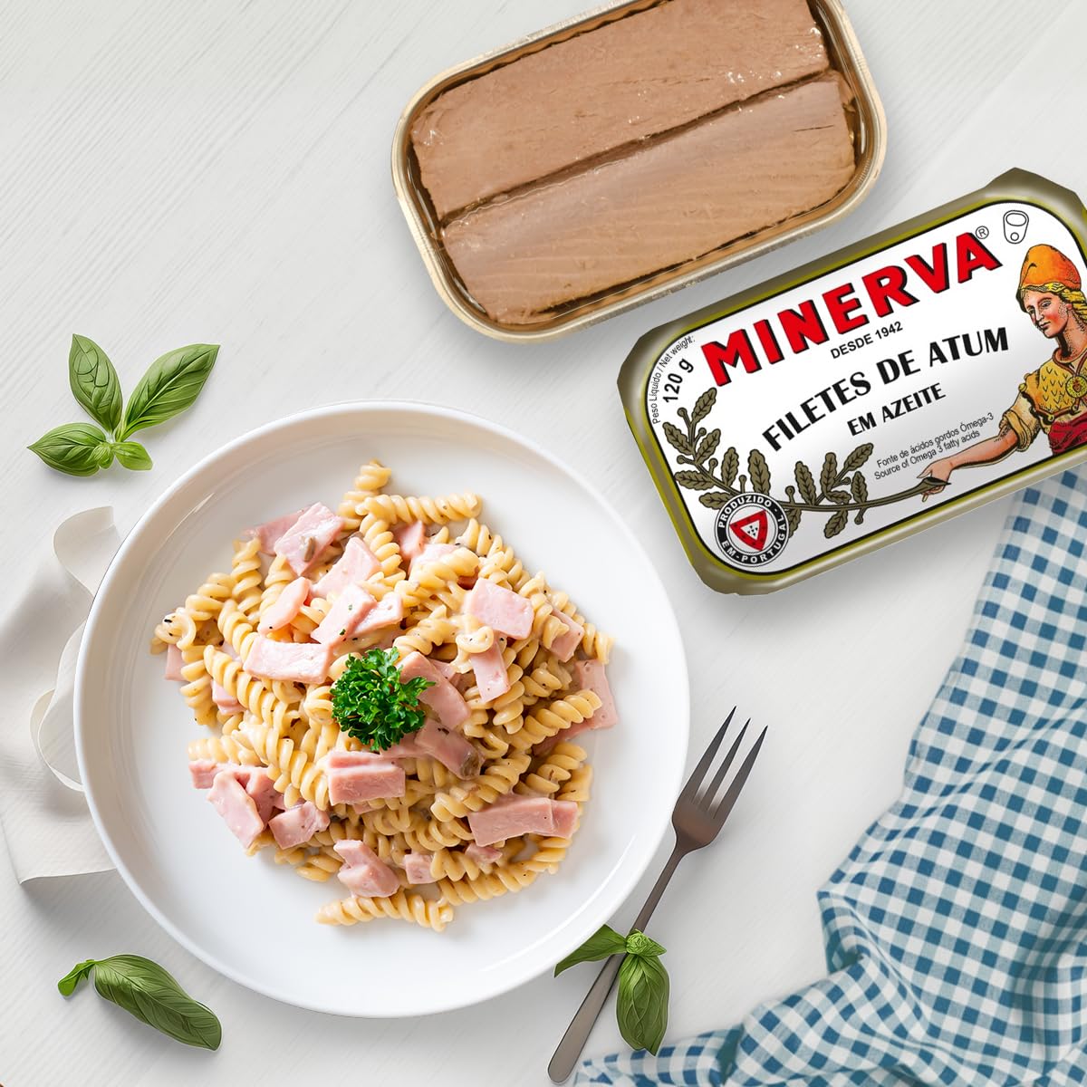 Finsa Minerva Hand Cut Tuna Fillets in Olive Oil - Premium Solid Tuna, Kosher, Halal, Dolphin-Safe, 4.25 oz (Pack of 5)