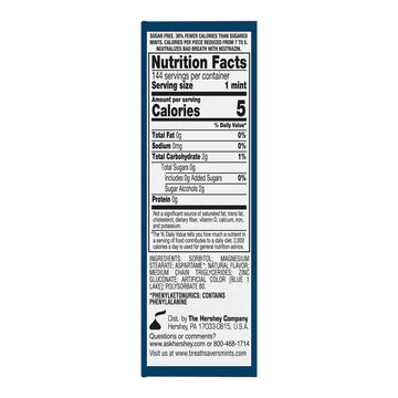 Breath Savers Peppermint Sugar Free Breath Mints Rolls, 0.75 Oz (24 Count)