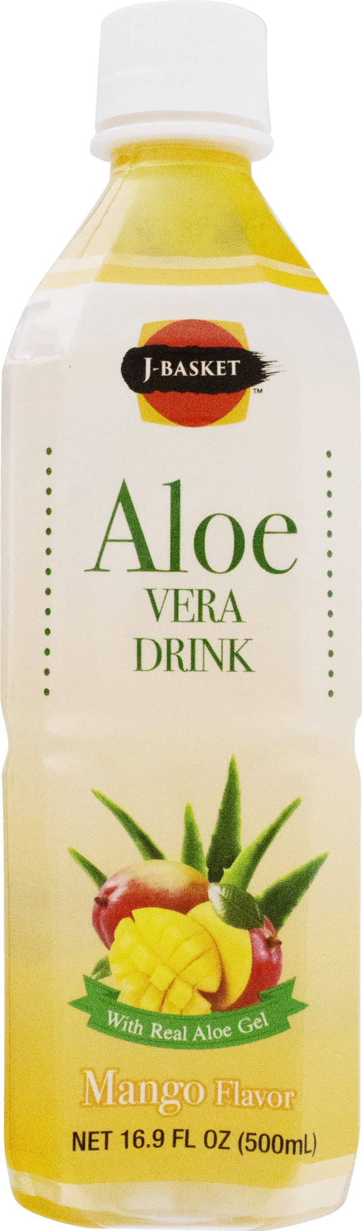 Hapi Aloe Vera Drink, Mango, 16.9 Ounce (Pack of 20)
