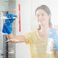 Pacific Ppe 4 Pairs Reusable Dishwashing Cleaning Gloves With Latex Free, Cotton Lining, Kitchen Gloves, Blue, Large