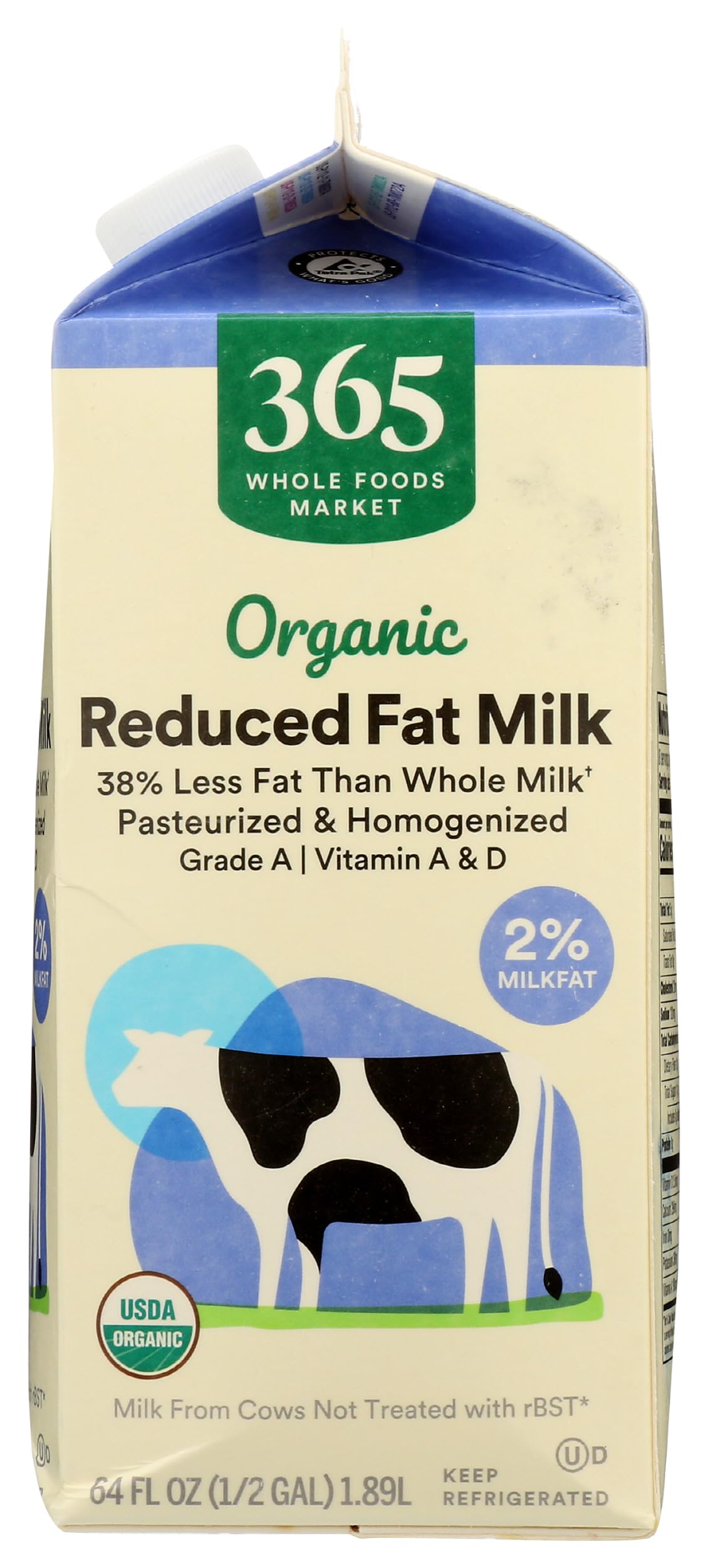 365 Everyday Value, Organic 2% Fat Milk, 64 oz