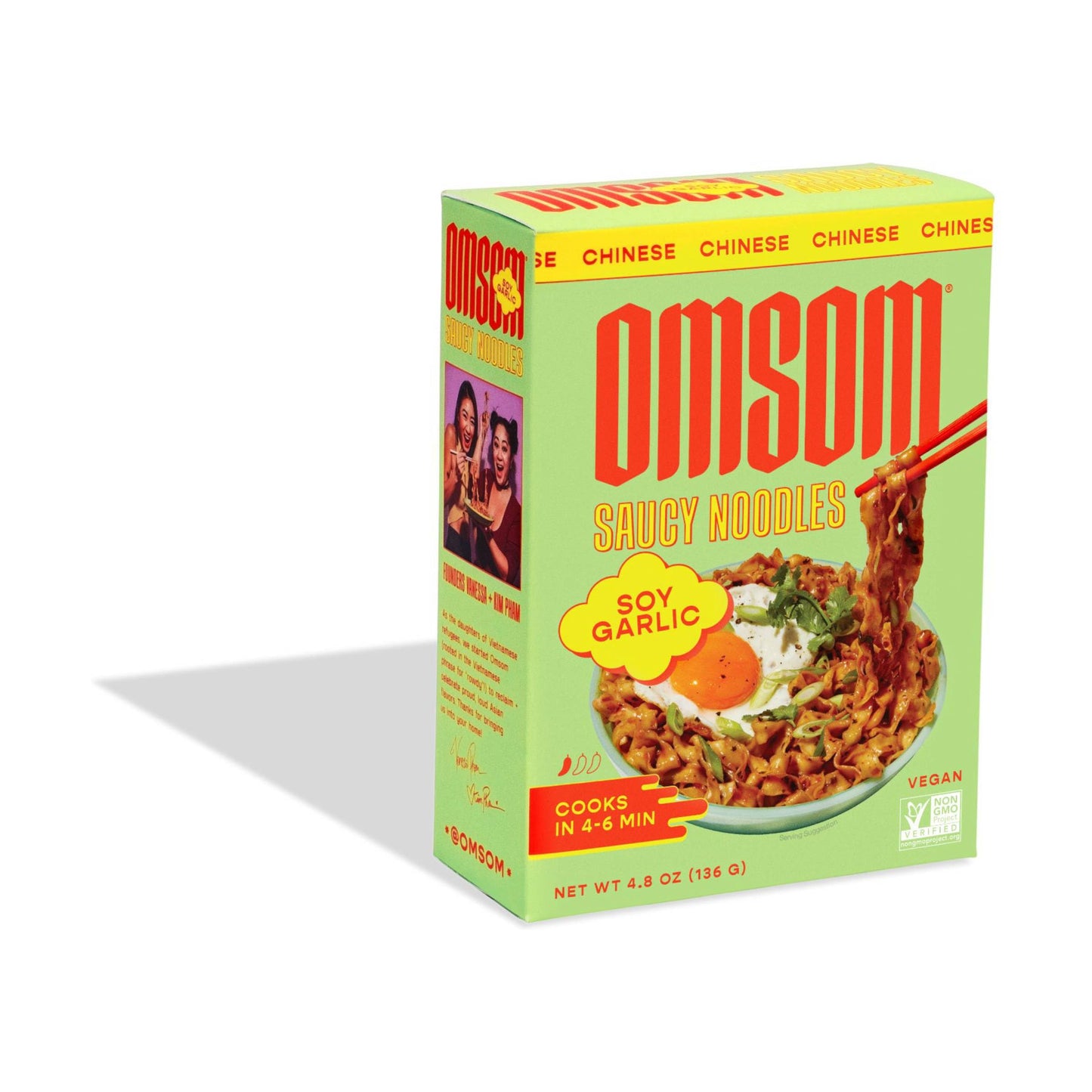Omsom Soy Garlic Saucy Noodles, 4.8 OZ