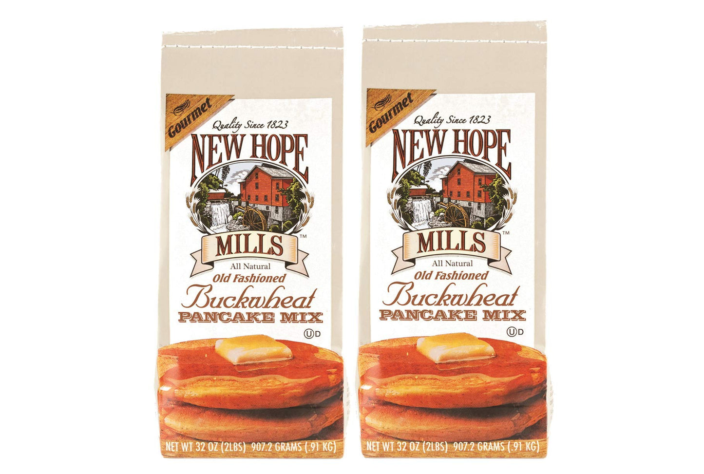 New Hope Mills Easy To Make Pancake Mix- Two 32 oz. Bags- Your Choice of 5 Different Varieties (Buckwheat)