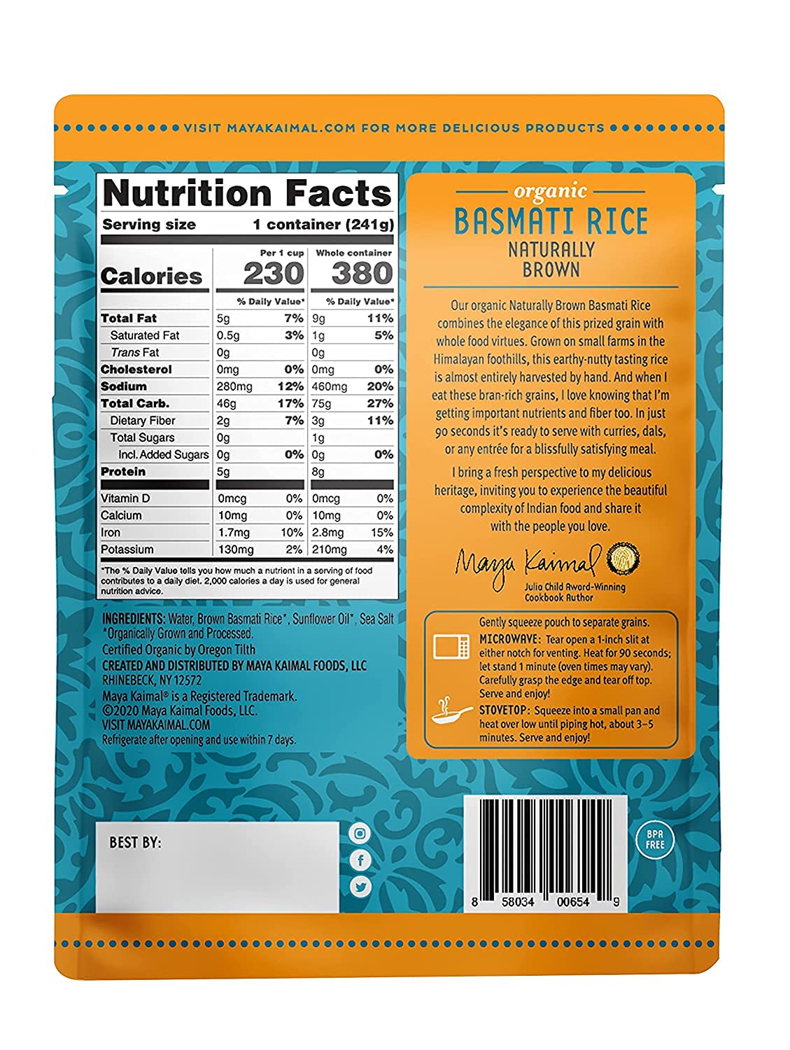 Maya Kaimal Organic Basmati Rice, Fully Cooked, Vegan, Gluten Free, 8.5 Ounce (Pack of 3)