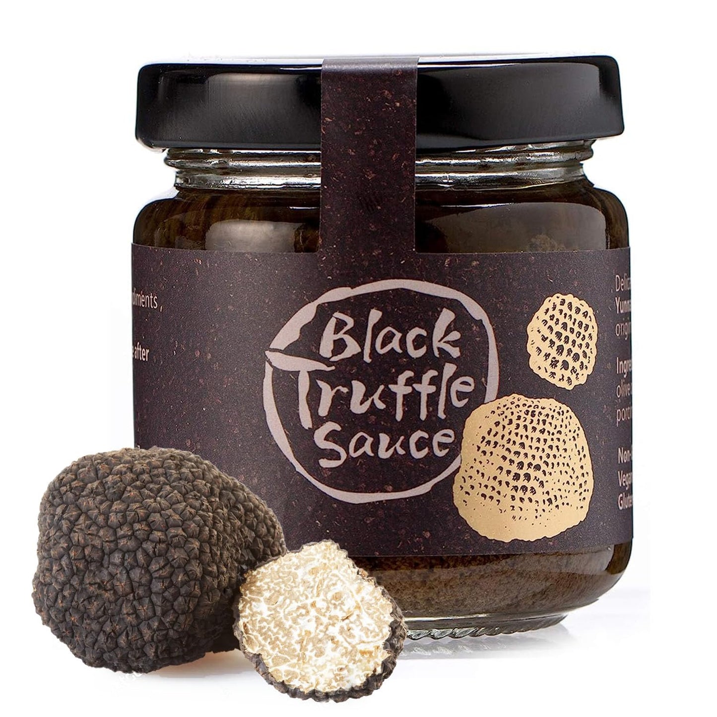 Vigorous Mountains Black Truffle Paste - 3.17 Oz Vegan Pesto Pasta Sauce Seasoning In Extra Virgin Olive Oil