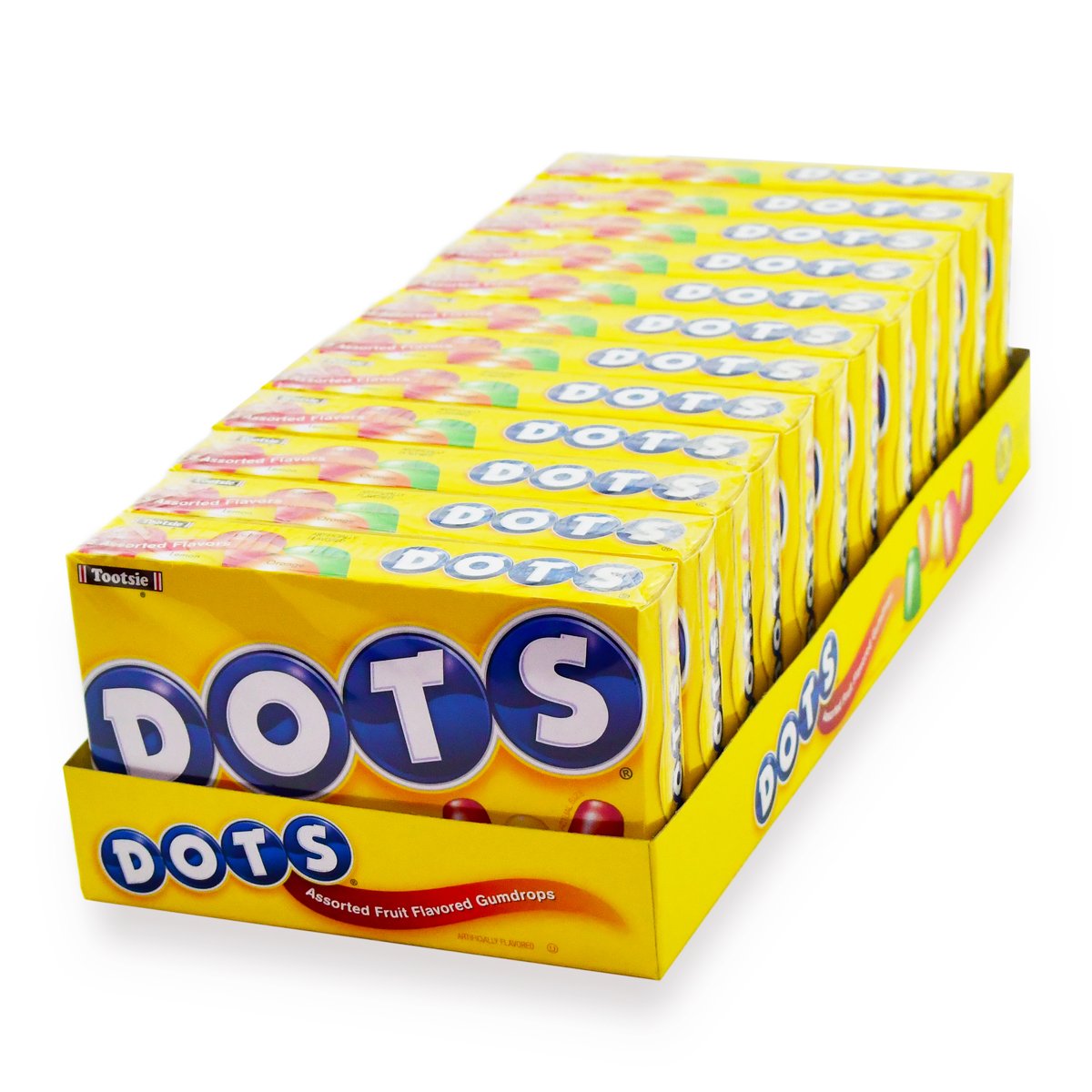 DOTS Individually Wrapped Candy Holiday Pack - Original Gummy Candy Flavors - Cherry, Lime, Orange, Lemon, Strawberry - Gluten F