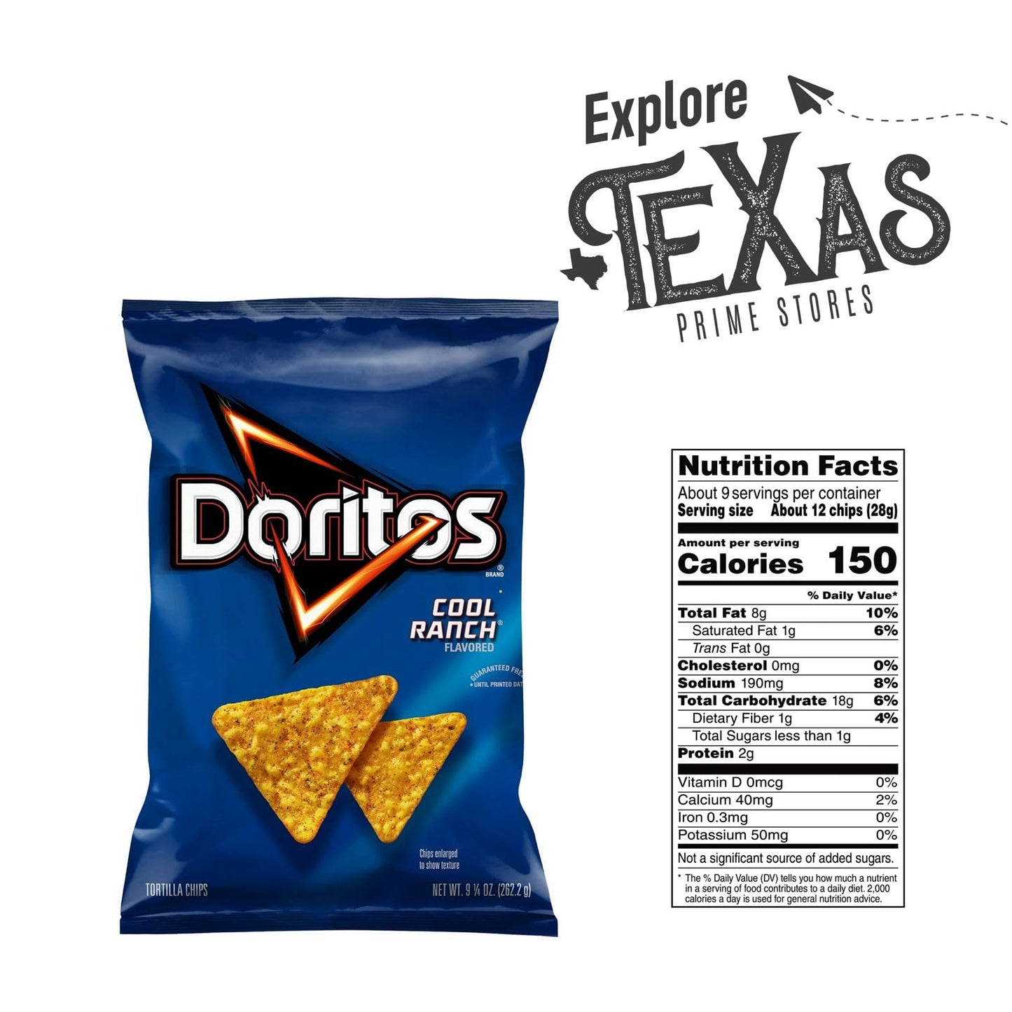 Doritos 6-Pack Of Cool Ranch Flavored Tortilla Snack Chips 9.25 Oz Bag + 1 Freebie By Lavinia Essentials Brand