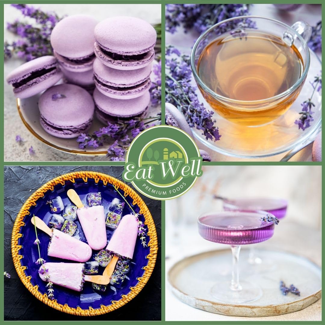 EAT WELL PREMIUM FOODS Dried Lavender Flowers Edible Culinary 4 oz Lavender
