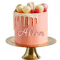 EDSG Personalized Cake Topper, Mirror Acrylic, Rose Gold, Custom Text for Birthday, Wedding, Baby Shower, Graduation