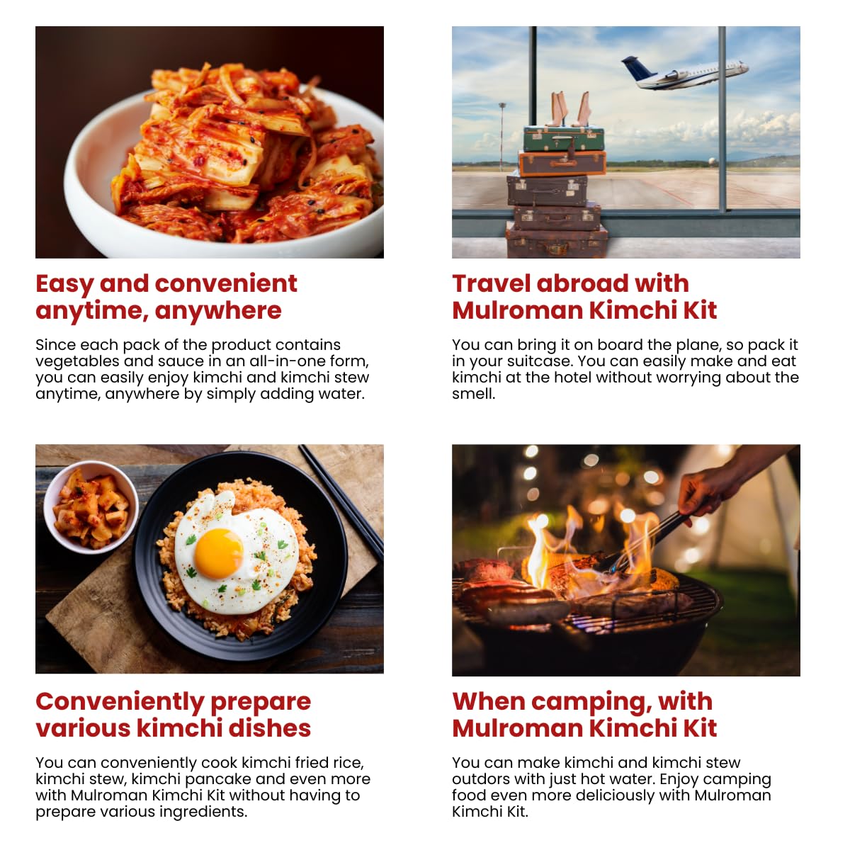 Unha'S Korean Instant Kimchi Diy Kit - Homemade Spicy Kimchi Just Add Water, 6 Servings, Sour, Hot & Spicy, Perfect For Kimchee
