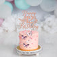 Rose Gold Glitter Happy 12Th Birthday Cake Topper, Butterfly Happy 12Th Birthday/Cheers To 12 Years, Butterfly Themed 12Th Birth