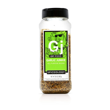 Spiceology & Adam Mckenzie - Garlic Junkie - All-Purpose Seasoning, Bbq Rubs And Spice Blends - Use On: Beef Brisket, Corned Beef, Steak Pork, Chicken, Poultry, Seafood Or Vegetables - 20 Oz