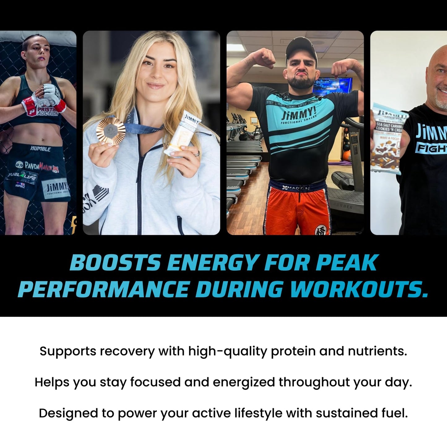 Jimmybar! - Eye Of The Tiger Caramel Chocolate Peanut Protein Bars - 25G Protein Bar - 6G Low Sugar - 12 Count - 60G Health Bars - Functional Snack With Real Peanuts & Hand-Drizzled Chocolate