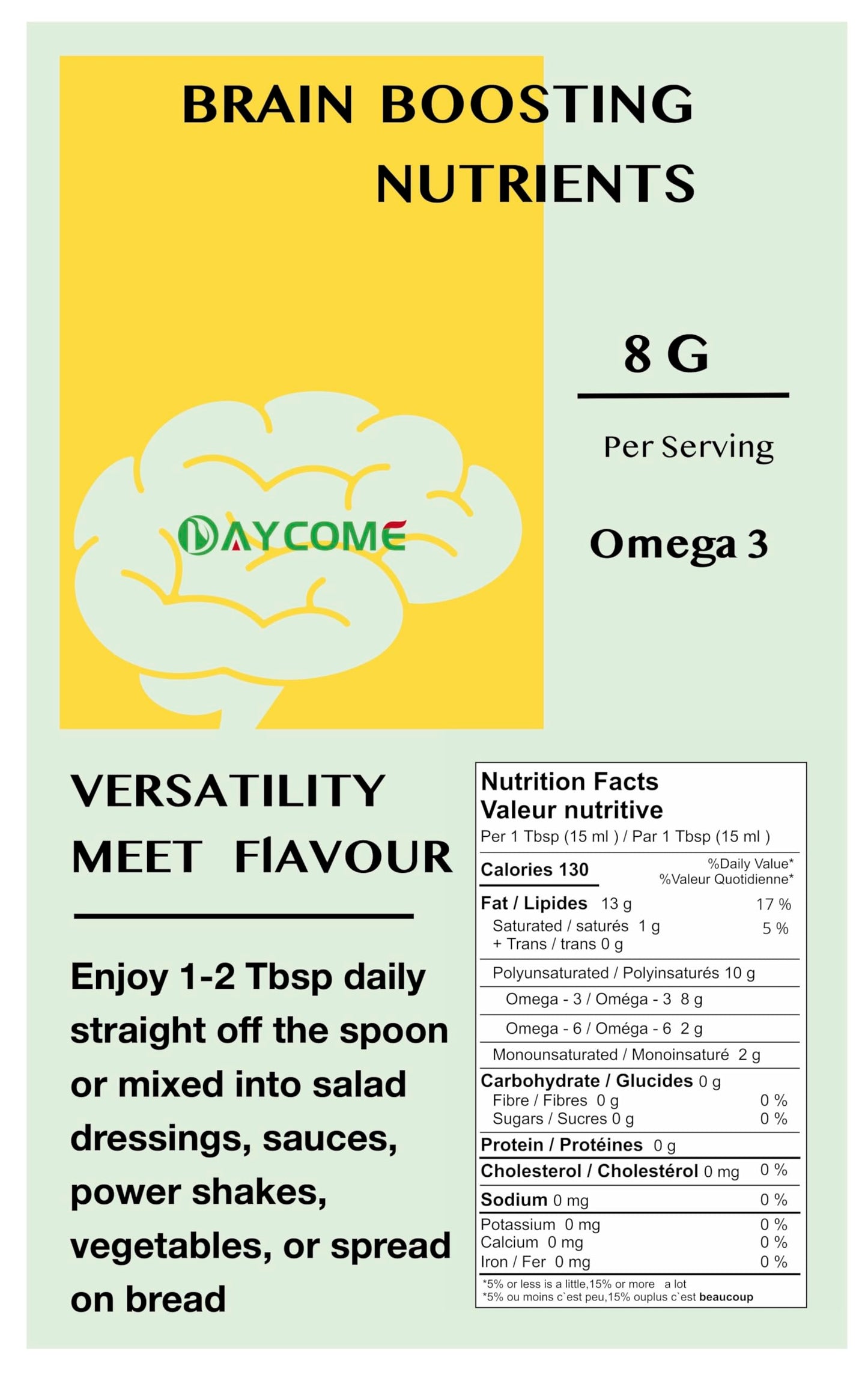 SUNYEAH Flaxseed Oil - 100% Pure, Cold Pressed, Non-GMO - 33.8 Fl Oz
