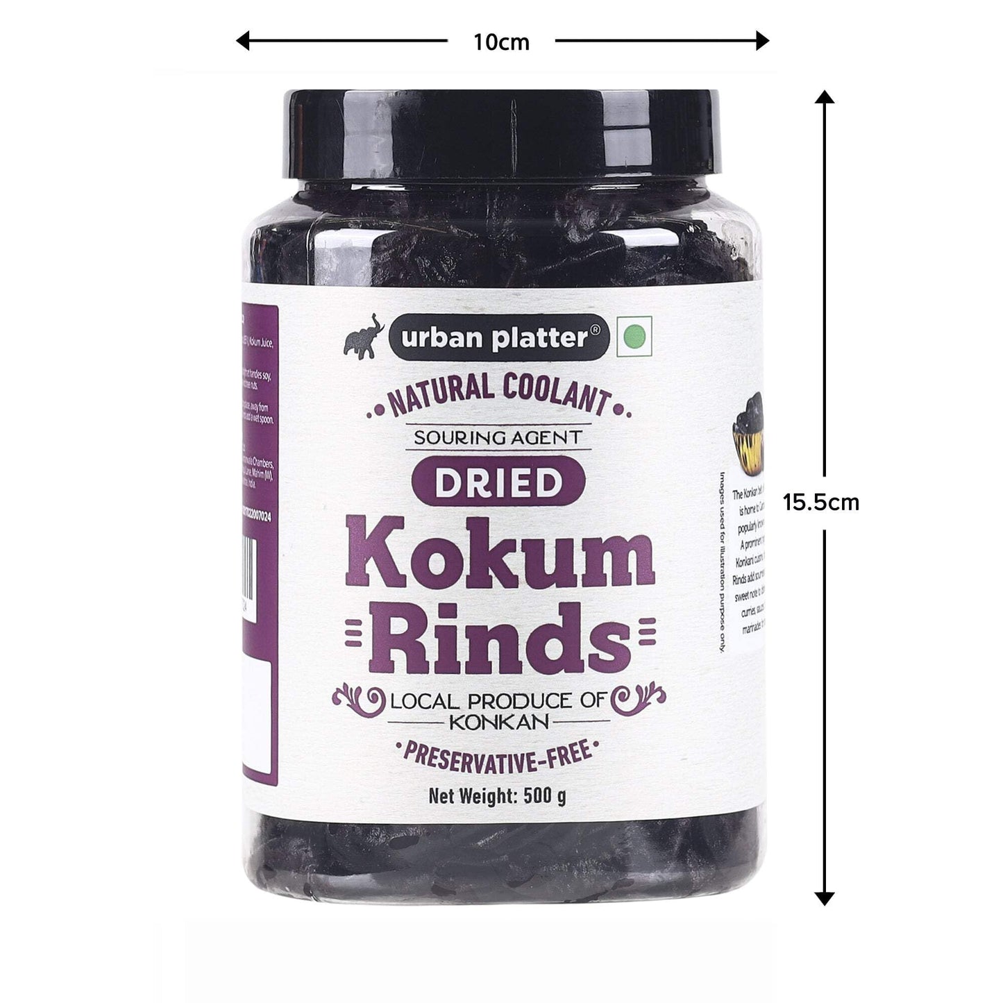 Urban Platter Dried Kokum Rinds | 17.64 Oz (500G) | Natural Souring Agent For Indian Curries, Dal & Refreshing Beverages | Sun-Dried, Preservative-Free & Aromatic | Authentic Kokum Spice