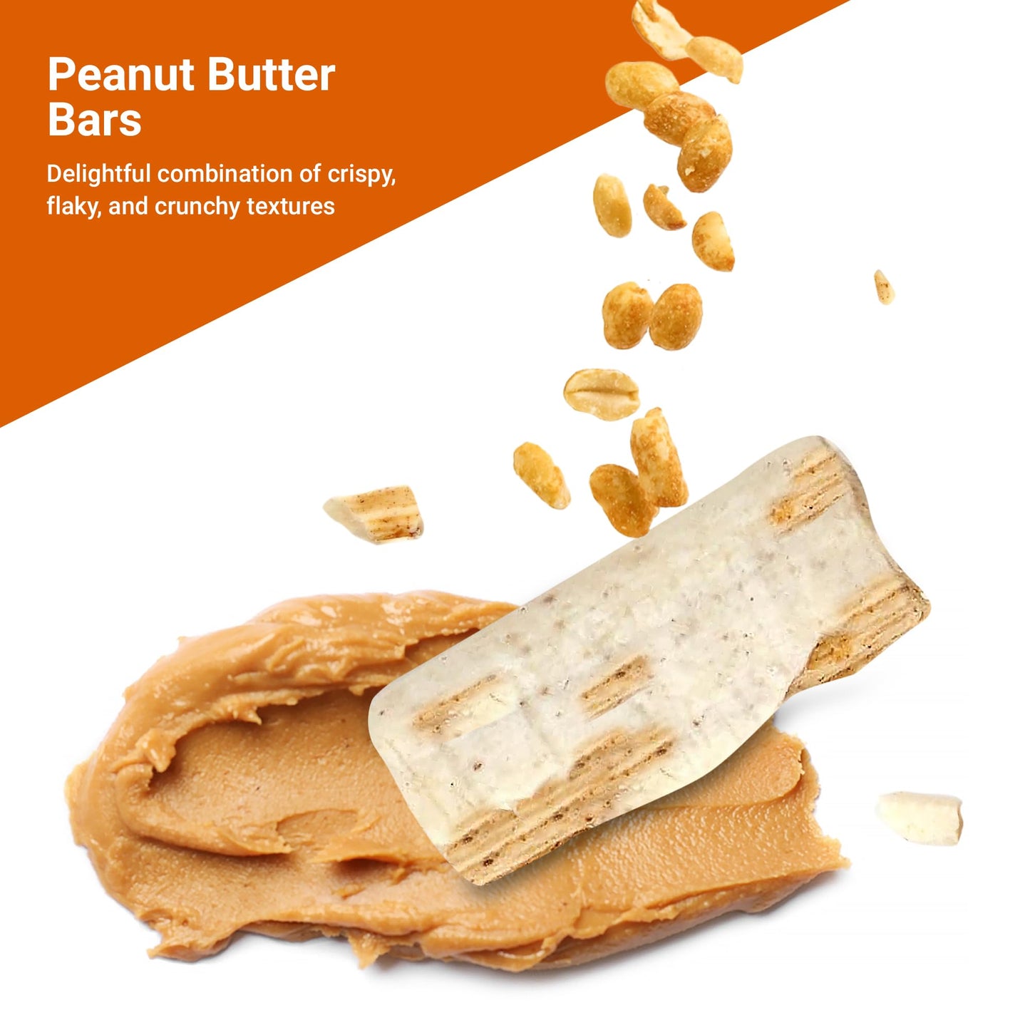 Peanut Butter Bars Candy - 2 Pounds (Approx 120 Pieces), Peanut Butter Candy Bars In Bulk Bag, Individually Wrapped Old Fashione
