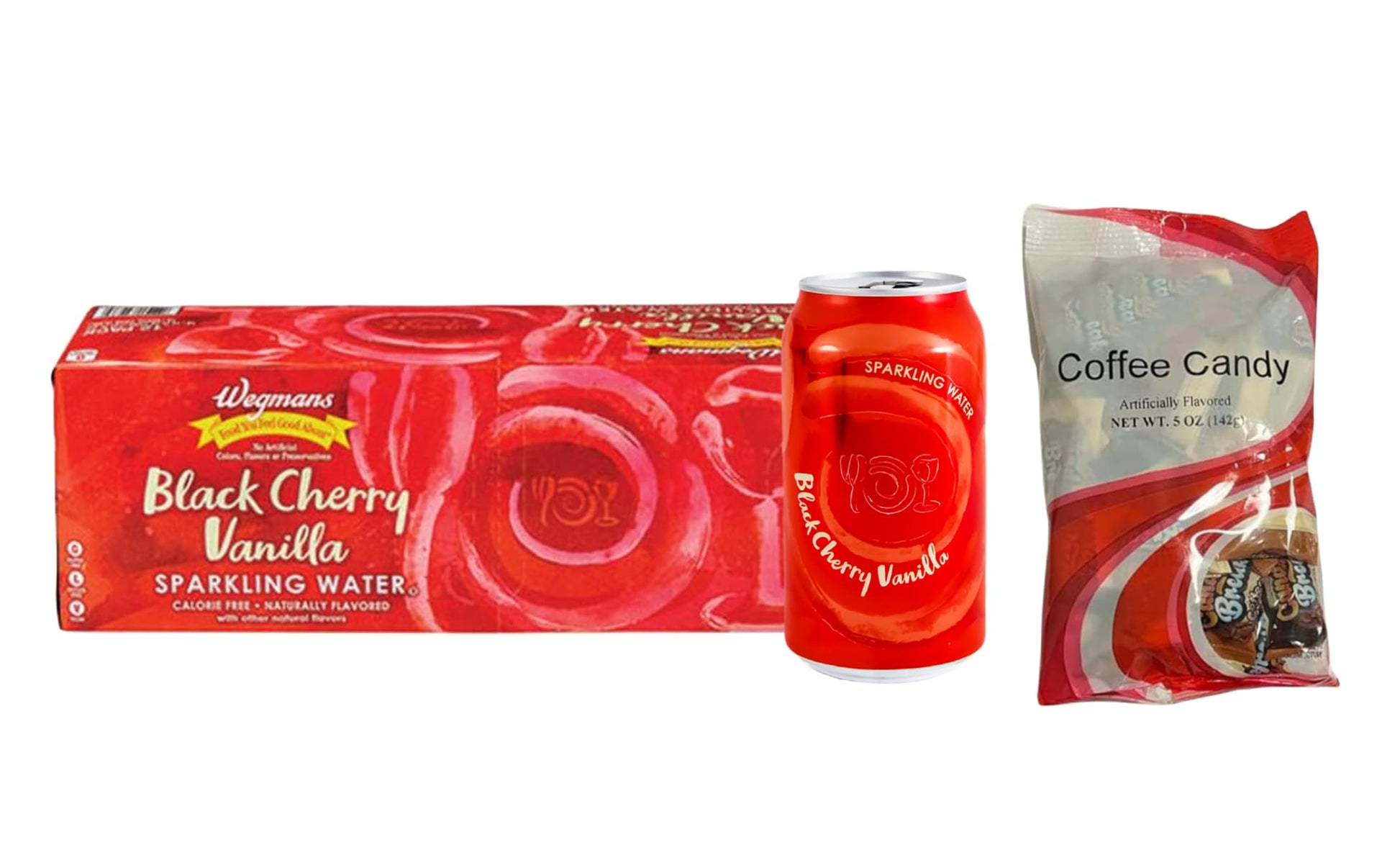 Wegmans Sparkling Water, Flavored Seltzer, 0 Sugar, 0 Calorie, 12 Fl Oz - 12 Cans Pack, Black Cherry Flavor