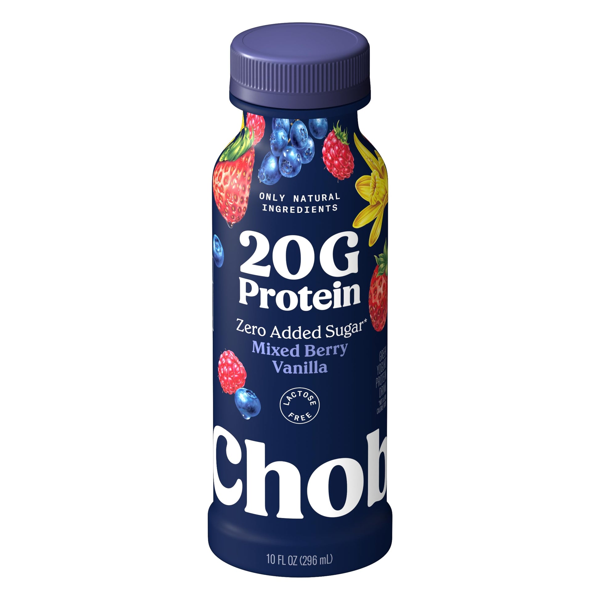 Chobani 20g Low-Fat Greek Yogurt Drink Mixed Berry Vanilla 10 fl oz