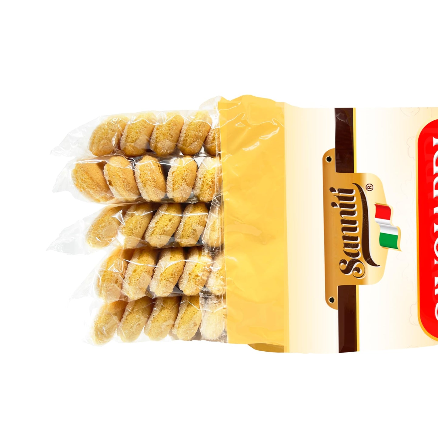 Sanniti Italian Savoiardi Ladyfingers Cookies | Product Of Italy | Biscuits Great For Snacking And Tiramisu, 500 Grams (17 Oz)