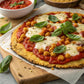 Banza Plain Crust Frozen Pizza from Chickpeas - High Protein, Gluten Free, Lower Carb Vegan Pizza Crust - 2 Pack, 13.4oz