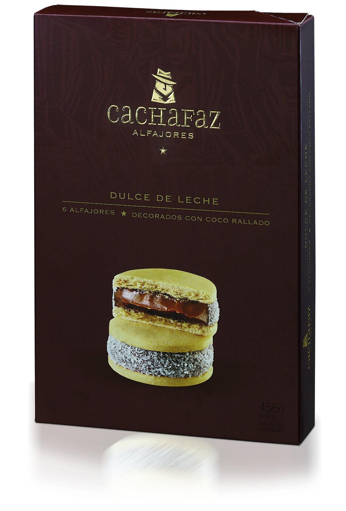 Cachafaz Alfajor Maizena - Cornstarch Cookie with Dulce de Leche & Coconut - 6 Units (76g)
