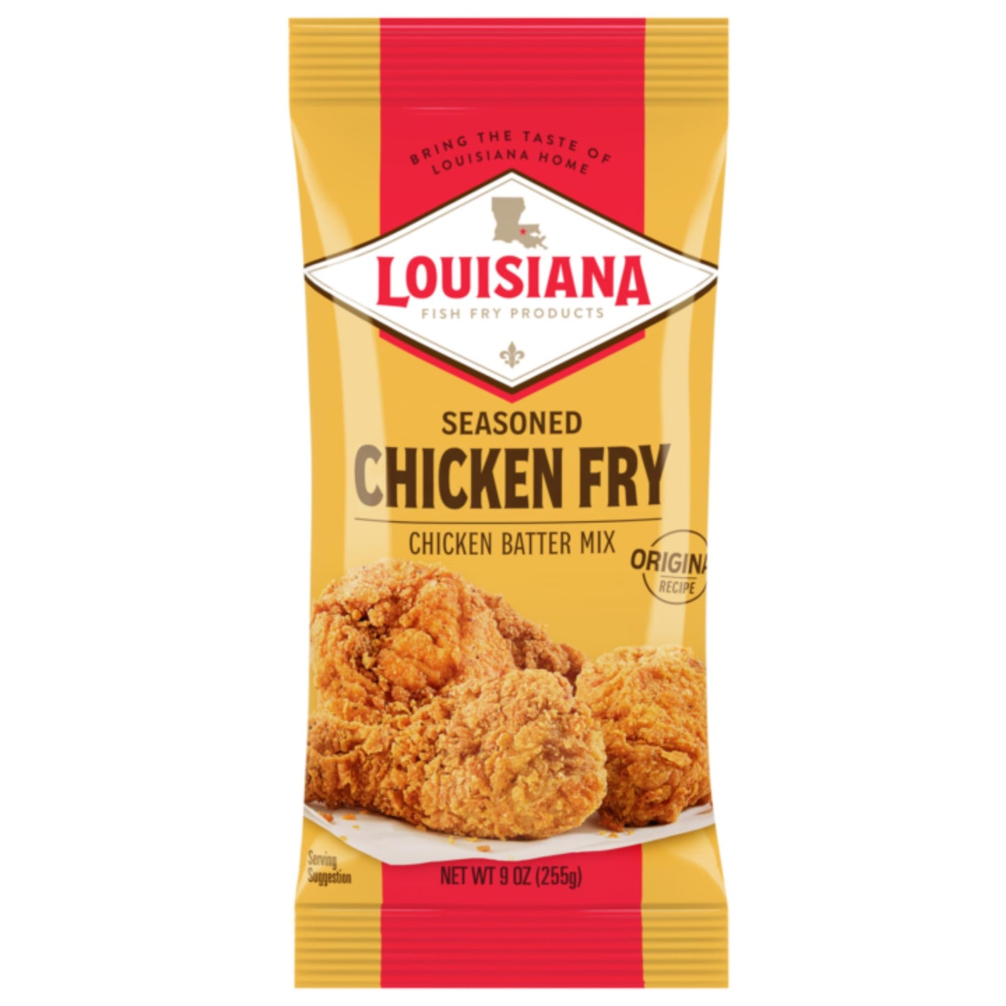 Louisiana Seasoned Chicken Fry Batter 9 Oz (Pack Of 12) - Crispy Southern Coating Mix For Fried Chicken - Delicious And Convenient Coating Filled With Cajun Flavor - Easy To Make Recipe - Just Add Water