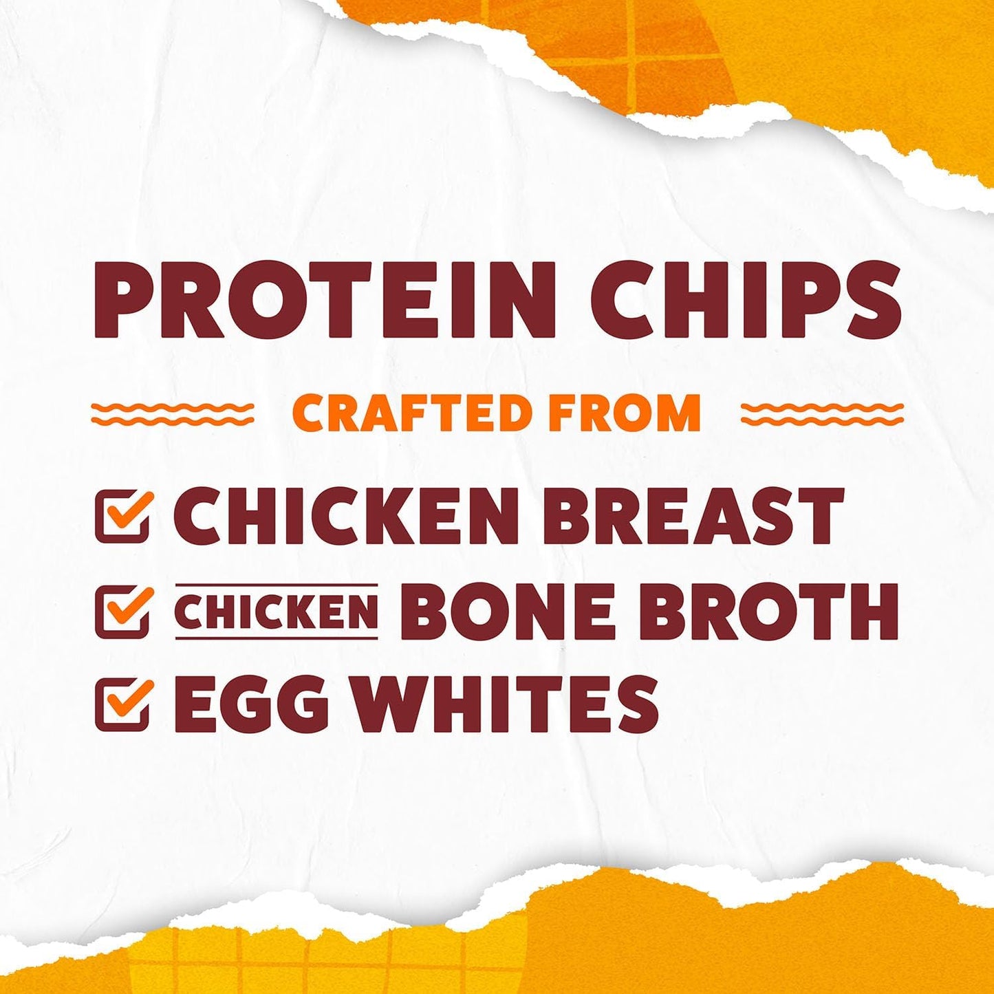 WILDE Protein Chips Chicken & Waffles, High Protein Snacks for Adults, Keto Chips, Gluten Free, Low Carb Snack Box Made with Rea