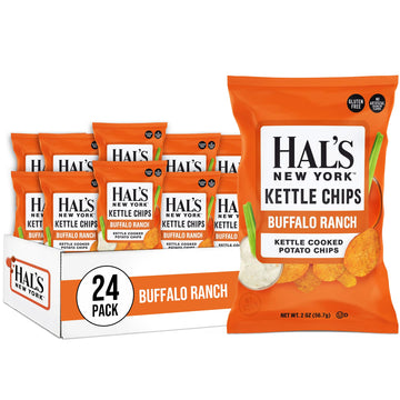 Hals New York Kettle Cooked Gluten Free Buffalo Ranch Flavored Potato Chip Crisps, 2 Oz (Pack of 24)