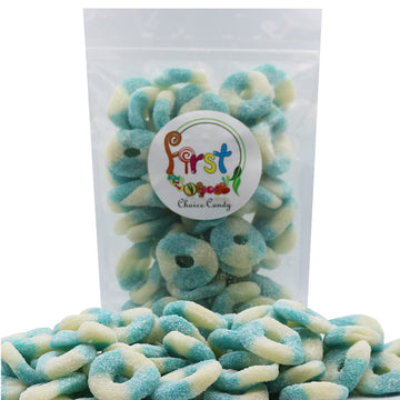 Firstchoicecandy Gummy Rings (Sour Mini Blue Raspberry, 5 Pound (Pack Of 1))