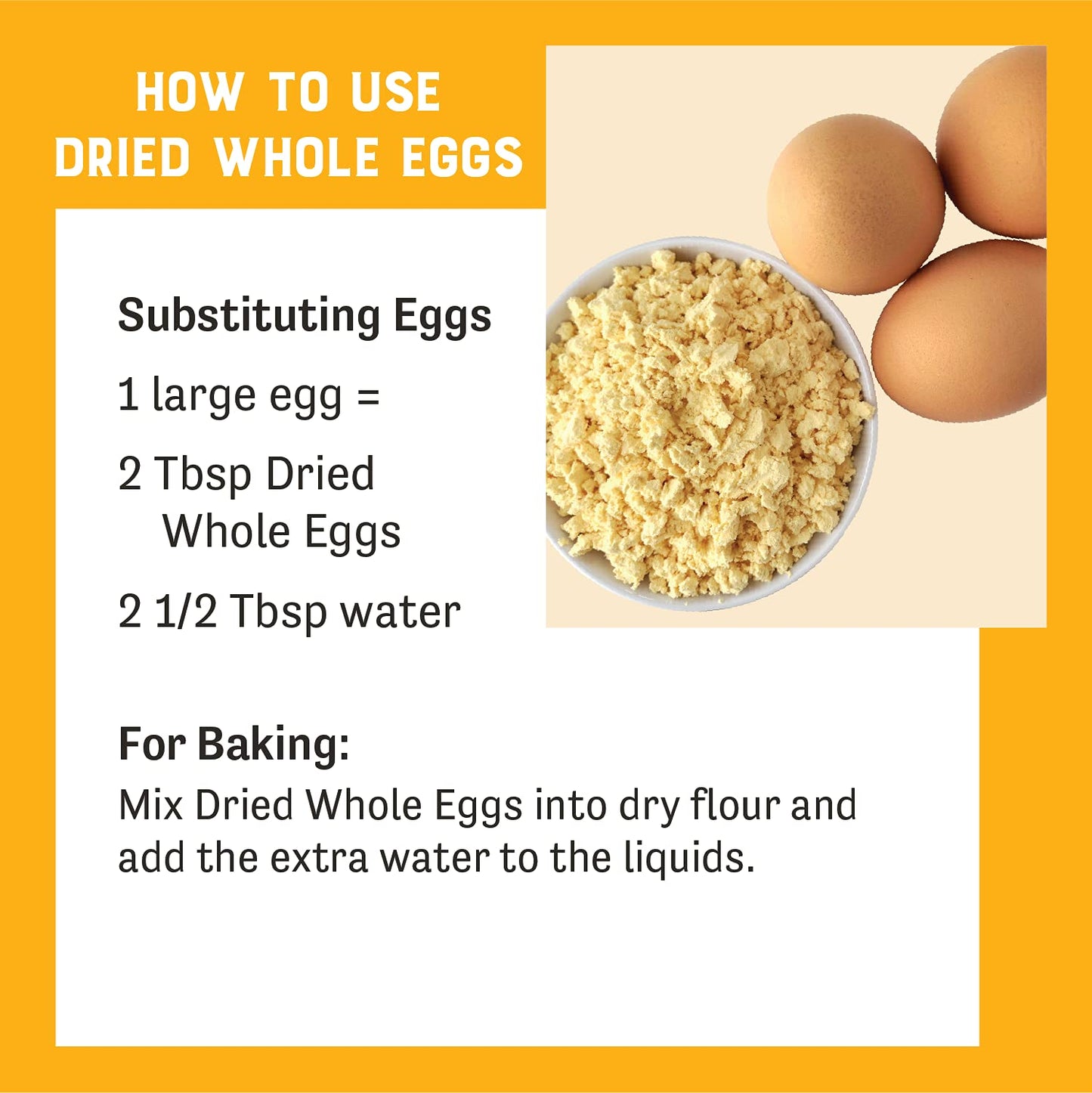 Judee s Gluten Free Dried Whole Egg Powder - Versatile Baking with Egg Powder - Camping & Backpacking with Protein Mix - Long-T