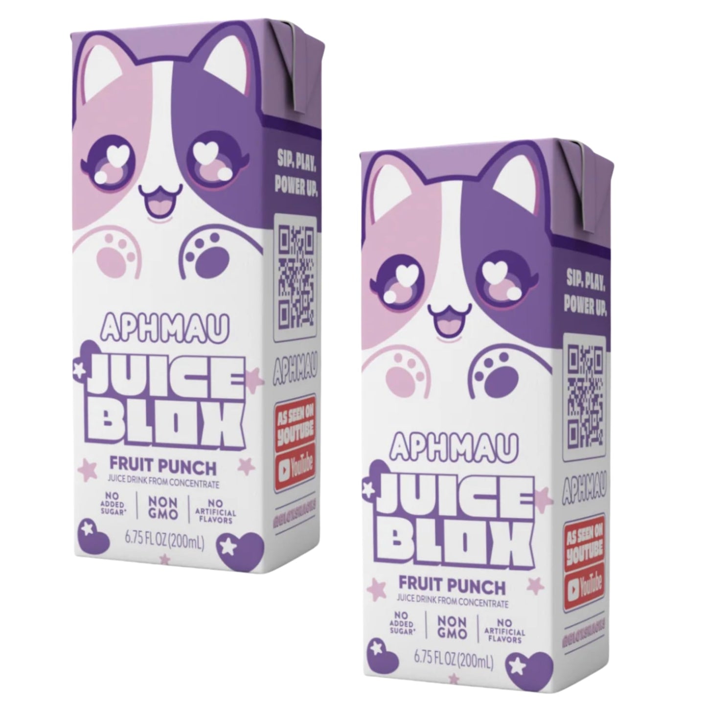 Generic Fruits Blox Mixed Fruit Snacks, 2 Case Aphmauu Fruit Punch Flavor, 16 Individual Juice Boxes Total (Juice Box Aphmauu)